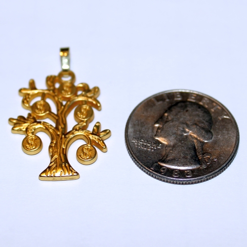 Money Tree Amulet Gold Tone (LFP)