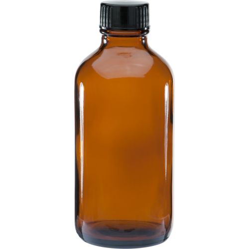 4 ounce amber bottle with lid