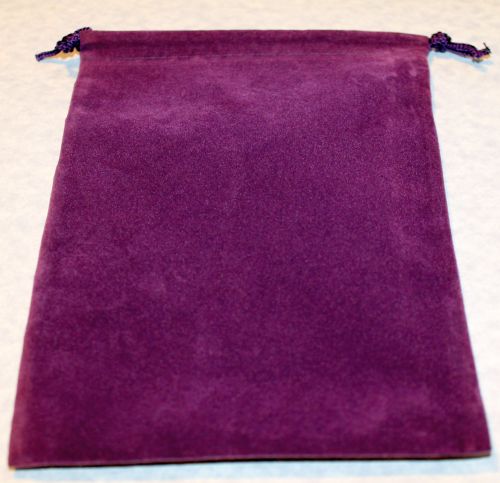 5x7 Purple Velour Drawstring