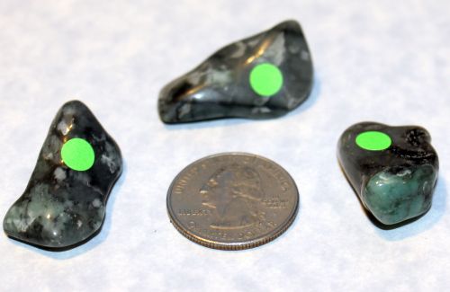 Emerald Tumbled - 2 Medium (Green Dot)