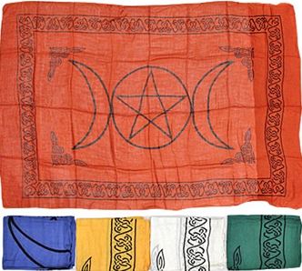 Altar Cloth Triple Moon 42x68 Asst Colors