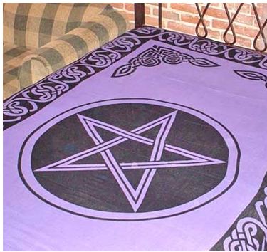 Pentacle Purple Tapestry 72x108 in