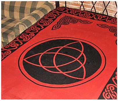 Triquetra Red Tapestry 72x108 in