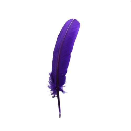Purple Turkey Feather (Dyed) 12 in