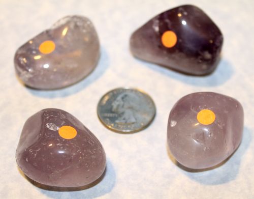 Amethyst Tumbled - 4 XL (Orange Dot)