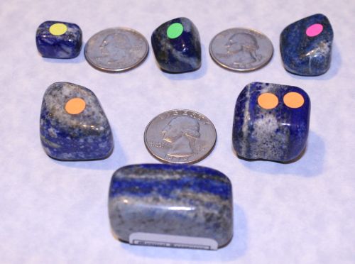 Lapis Lazuli Tumbled - 04 XL (1 Orange Dot)