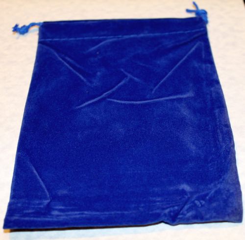 5x7 Royal Blue Velour Drawstring Bag