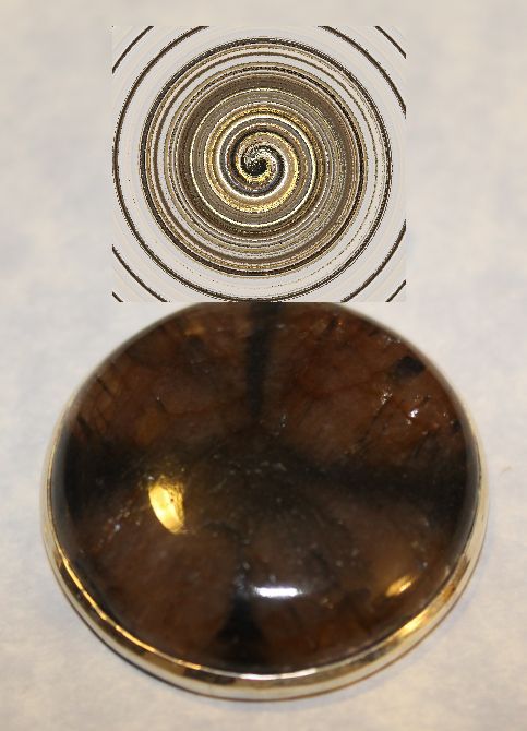 Chiastolite Oval Pendant (Sterling)