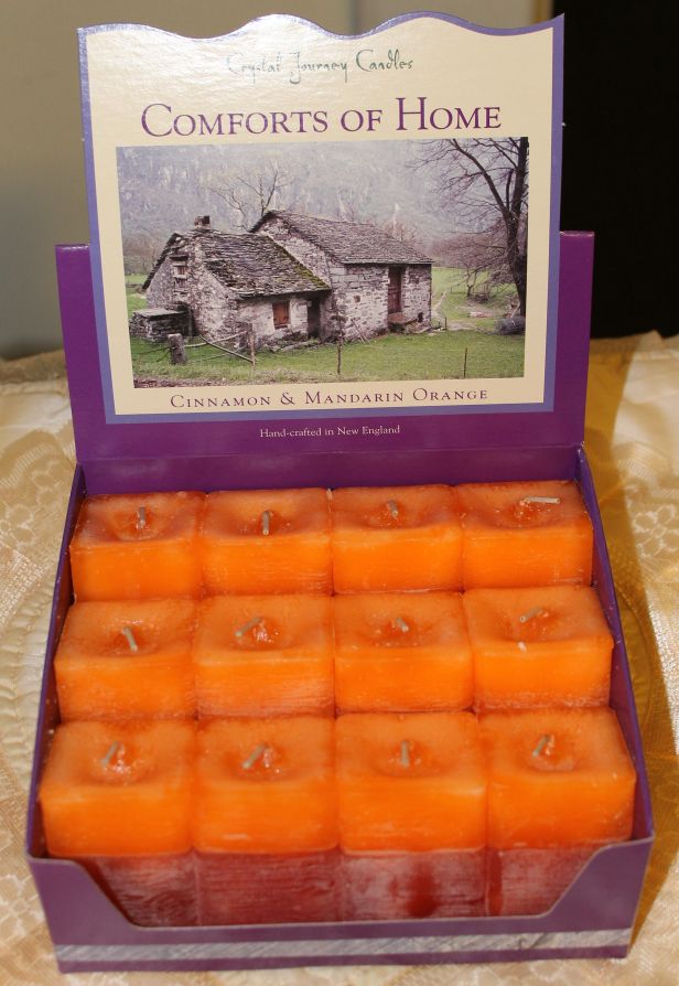 Square Votive - Comforts of Home Cinnamon and Mandarin Orange (CJC)