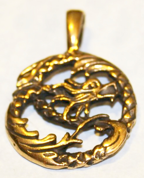 Chinese Dragon Pendant (Bronze)