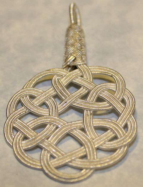 Hand Woven Turkish Knot Sterling And Silk