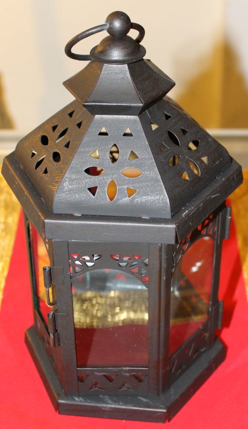 Antique Bronze Lantern Hexagonal Top