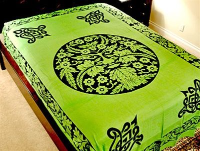 Greenman Celtic Knotwork Tapestry 72x108 in
