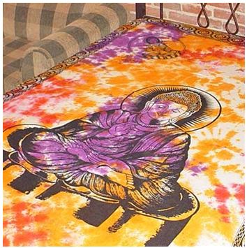 Buddha Tie Dye Tapestry 72x108 in