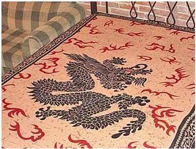 Dragon on Red Tapestry 72x108 in