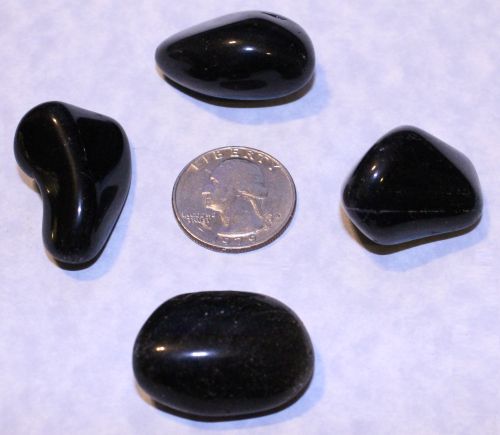 Obsidian Gold Sheen Tumbled - 3 Large (Pink Dot)