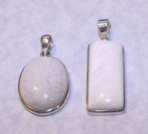 Scolecite Cabochon Oval or Rectangle (Sterling)