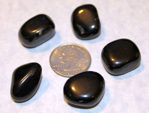 Obsidian Black Tumbled - 1 Small (No Dot)