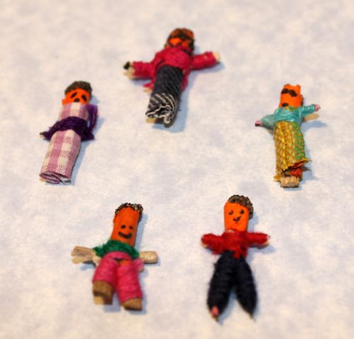Guatemalan Worry Dolls 5 pack infused with Reiki and crystal energies.