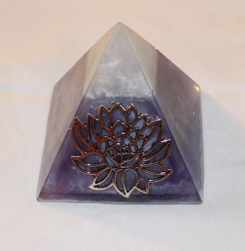 Lotus Blosson Purple Medium Oronite Pyramid by Kaizen Orgonite