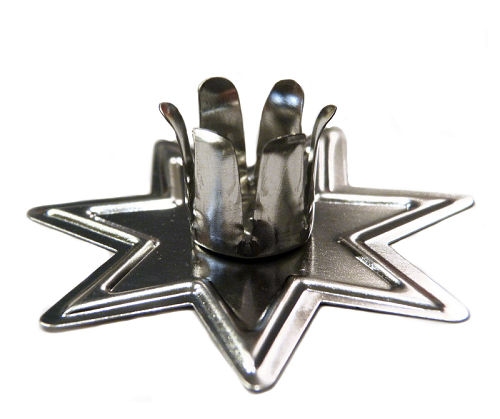 Chime Holder Silver Tone 7 Ray Star