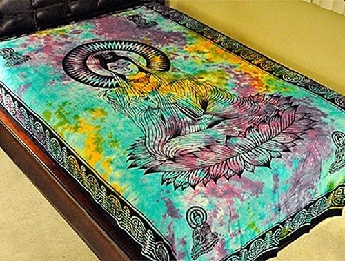 Kwan Yin - Tie Dye Tapestery 72x108 in