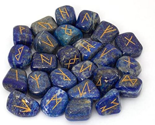Lapis Lazuli Rune Set Elder Futhark