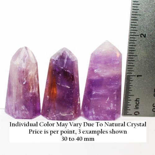Amethyst Standing Point Reiki Charged Brazil 30-40mm