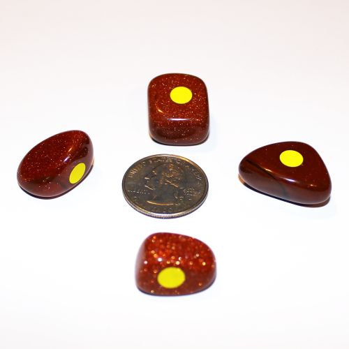 Goldstone Red Tumbled - 1 Small (Yellow Dot)