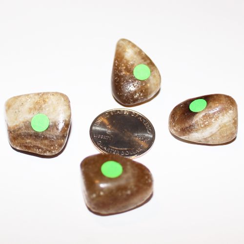 Aragonite Brown Tumbled - 2 Medium (Green Dot)