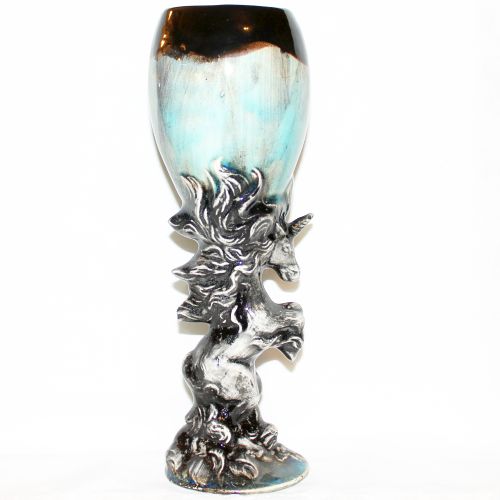 Chalice Unicorn Green by Loirenze Evans Hand Crafted