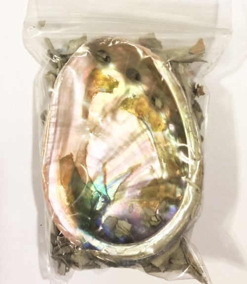 White Sage 3/4 oz with 2.5 in abalone shell