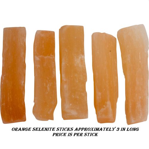 Selenite Stick Orange 3 in long approx