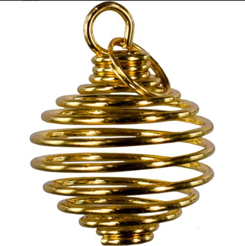 Spiral Cage Heavy Large Gold Tone