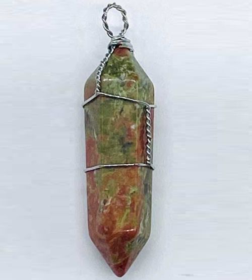 Unakite Point Wire Wrapped