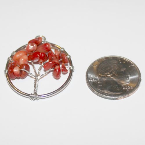 Tree of Life 1.25 in Carnelian Chip