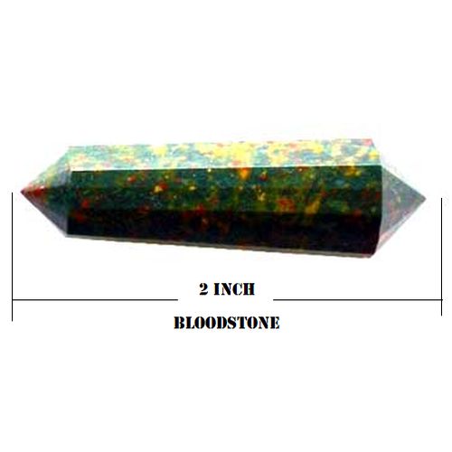 Bloodstone Wand 16 Sided 2 in Dbl Terminated