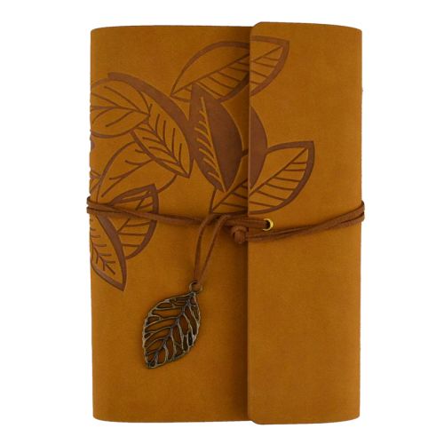 Leaf Journal Brown Leather 6.5 in x 4.3 in