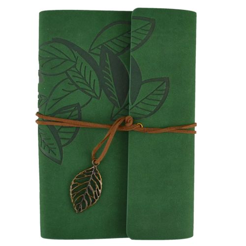 Leaf Journal Green Leather 6.5 in x 4.3 in