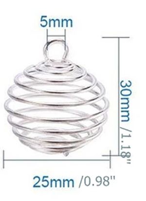 Spiral Cage Lite Large Silver Tone