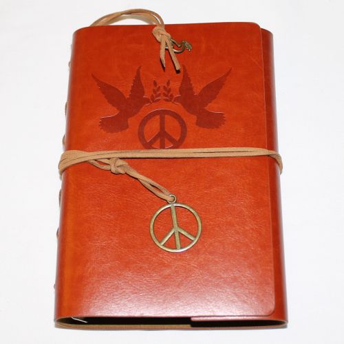 Peace Journal Brown Leather 5.1 in x 7.5 in