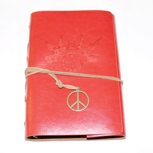 Peace Journal Red Leather 5.1 in x 7.5 in