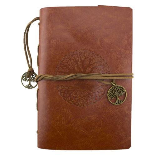 Tree of Life Brown Leather 5x7.25 in