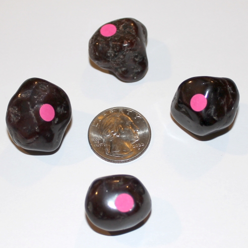 Garnet Tumbled - 3 Large (Pink Dot)