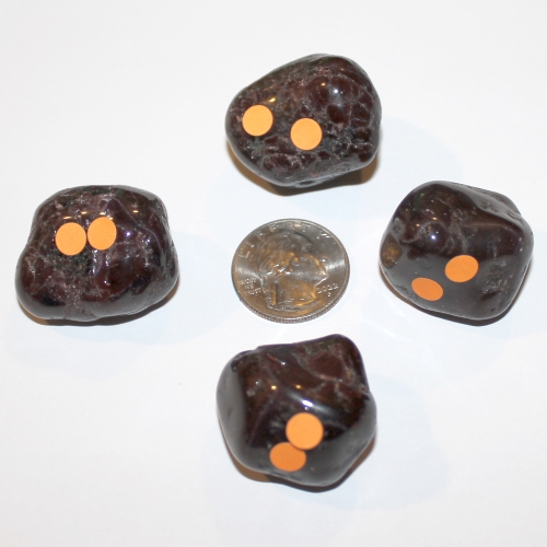 Garnet Tumbled - 5 2XL (2 Orange Dots)