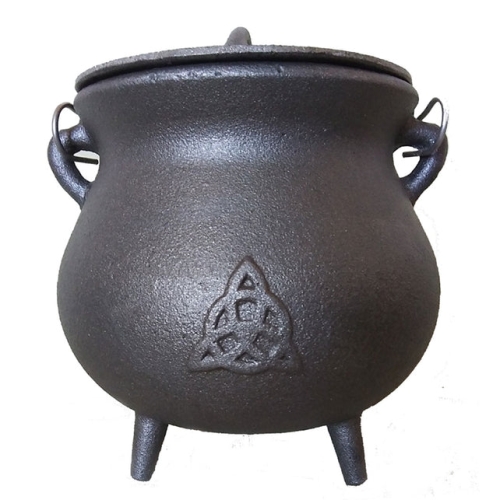 Triquetra Cast Iron Cauldron 7 inch x 7 inch