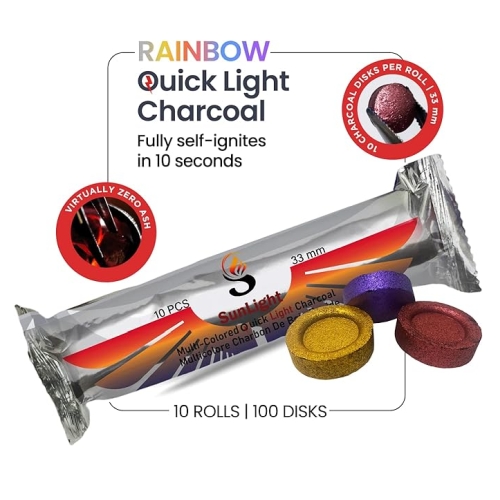 Sunlight Rainbow Charcoal 33mm roll 10 pack