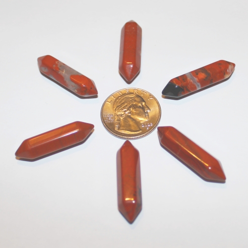 Jasper Red Double Terminated 1.25 inch