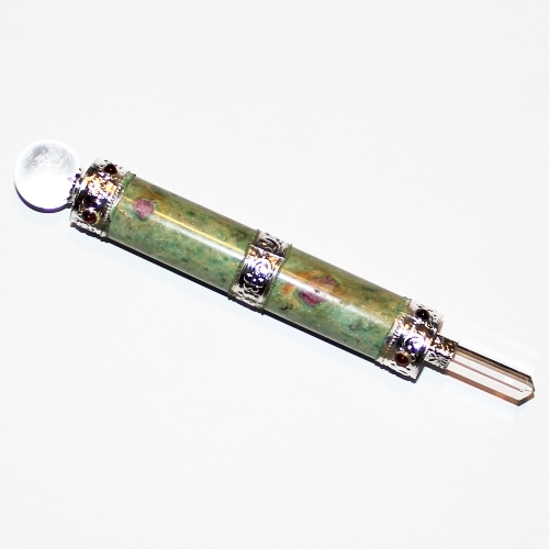 Ruby Zoisite Reiki Infused Healing Wand