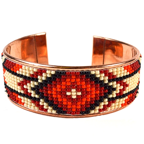 Czech Beaded Copper Bracelet